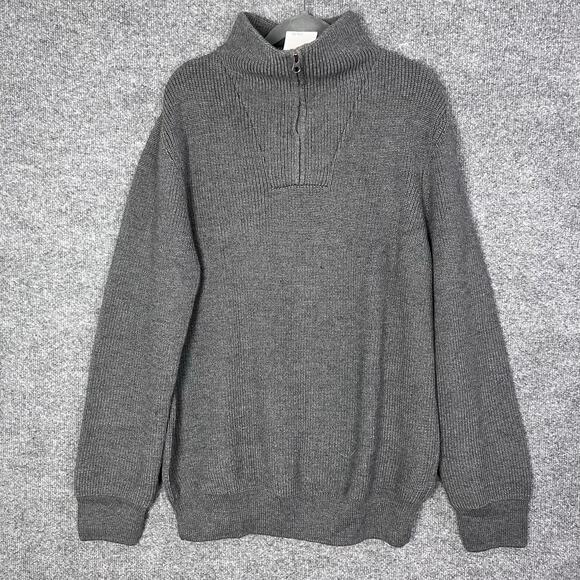 NWT $119  Nordstrom The Men Shop Sweater Mens Medium 1/4‎ Zip Pullover  WOOL - Picture 1 of 10